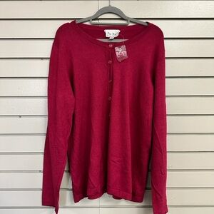 Louis Dell Olio Posh Knit Women’s Red Cardigan. Size L. New!